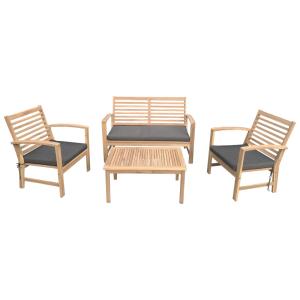 Conjunto de 4 plazas en acacia