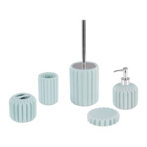 Conjunto de 5 accesorios de baño cerámica azul