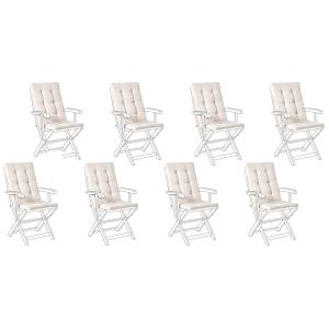 Conjunto de 8 cojines de respaldo asiento  Beige claro