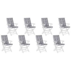 Conjunto de 8 cojines de respaldo asiento  Gris claro