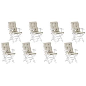 Conjunto de 8 cojines de respaldo asiento  Gris pardo