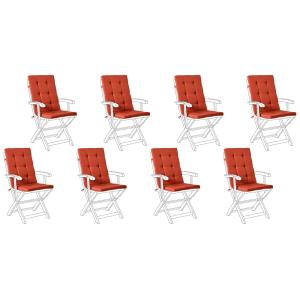 Conjunto de 8 cojines de respaldo asiento  Rojo