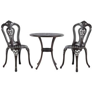 Conjunto de balcón marrón oscuro metal
