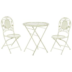 Conjunto de balcón plegable metal verde claro
