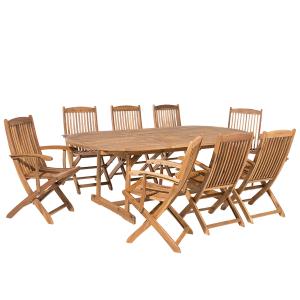 Conjunto de comedor 8 personas de madera de acacia madera c…