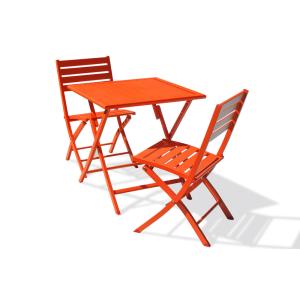 Conjunto de comedor de jardã­n 2 plazas de aluminio naranja…