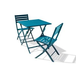 Conjunto de comedor de jardã­n 2 plazas de aluminio verde a…