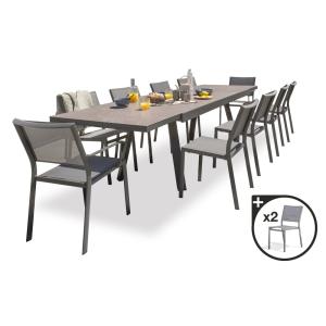 Conjunto de comedor jardín 12 plazas
