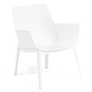Conjunto de dos sillones de exterior / jardín blancos