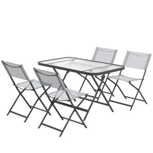 Conjunto de jardín 120x70x70 cm gris