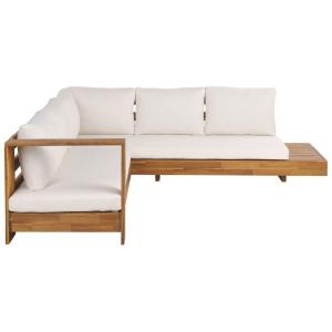 Conjunto de jardín 5 personas de madera clara