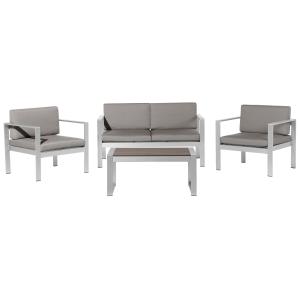 Conjunto de jardín aluminio gris oscuro