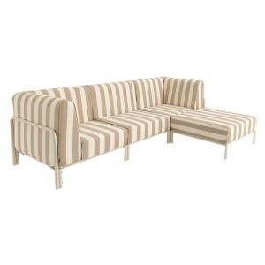 Conjunto de jardín bajo modular a rayas para 4 personas Bei…