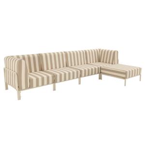 Conjunto de jardín bajo modular a rayas para 5 personas Bei…