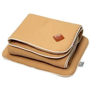 Conjunto de manta y cojín para cuna o moisés Camel 50x70 cm…