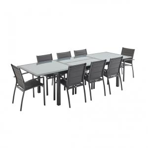 Conjunto de mesa de jardín con sus sillas aluminio 8 plazas…