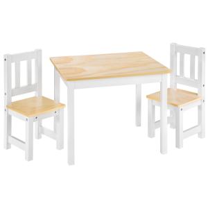 Conjunto de mesa y sillas para 2 personas de madera atempor…