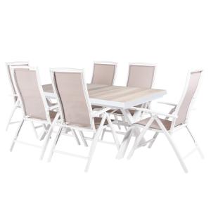 Conjunto de mesas y sillas aluminio muy robusta extensible…