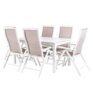 Conjunto de mesas y sillas de jardín extensible 152 a 210 c…