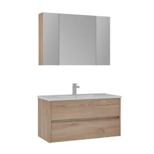 Conjunto de mueble side de baño lavabo y espejo con estante…