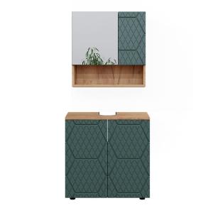 Conjunto de muebles de baño 2 partes, unidad base 60 cm, ve…