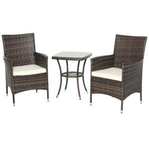 Conjunto de muebles de exterior de ratán 60x58.5x89.5 cm ma…