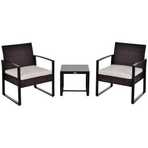 Conjunto de muebles de jardín 63x57x76 cm marrón