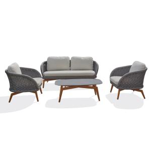 Conjunto de muebles de jardín bajos para 5 personas - efect…