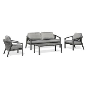 Conjunto de muebles de jardín bajos para 5 personas - gris…