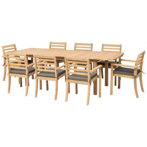 Conjunto de muebles de jardín mesa 180/240cm acacia gris co…