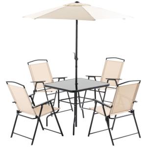 Conjunto de muebles para jardín 80x80x70 cm beige