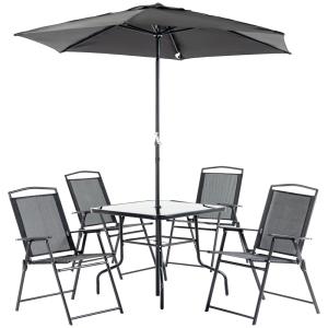 Conjunto de muebles para jardín 80x80x70 cm negro