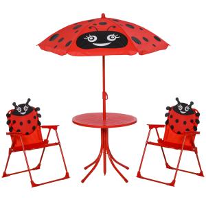 Conjunto de Picnic Plegable Infantil 50x50x46 cm color Rojo