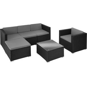 Conjunto de ratán, negro