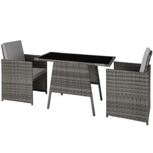 Conjunto de ratán para 2 personas, agrupable, resistente, g…