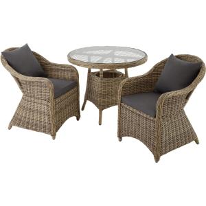 Conjunto de ratán y aluminio lujoso, 2 sillones y 1 mesa, n…