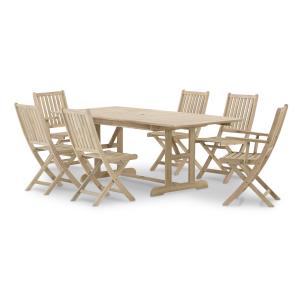 Conjunto mesa ext 150/210x90   4 sillas y 2 sillones