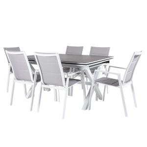 Conjunto mesa y sillas acolchadas para terraza mesa 150 a 2…
