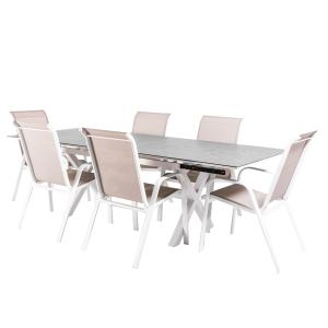 Conjunto mesa y sillas apilables para terraza mesa 150 a 25…