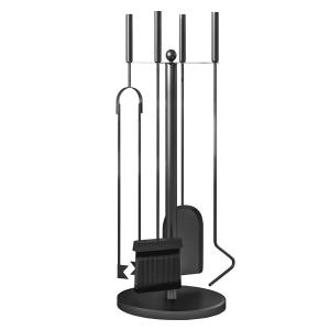 Conjunto para chimenea negro 25 x 25 x 54 cm