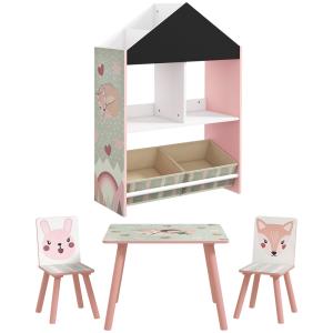 Conjunto para niños 60x60x44 cm rosa