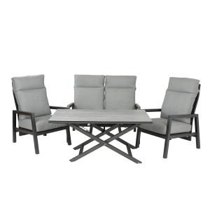 Conjunto relax reclinables mesa regulable antracita