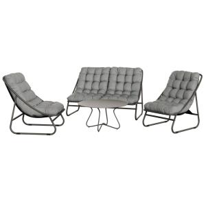Conjunto salón jardín 4piezas Gris