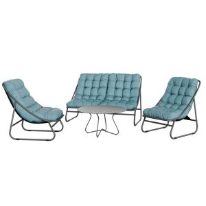 Conjunto salón jardín 4piezas verde
