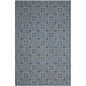 Contemporáneo azul marino/gris alfombra 160 x 230