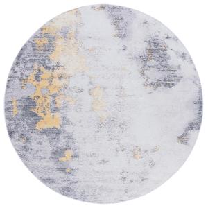 Contemporáneo gris/oro alfombra 120 x 120