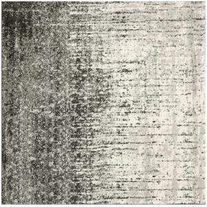 Contemporáneo negro/gris claro alfombra 120 x 120