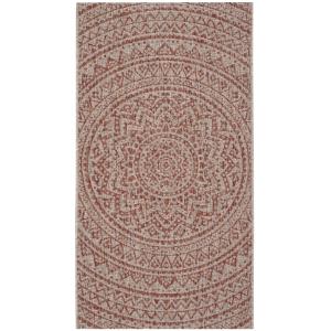 Contemporáneo neutral/naranja alfombra 80 x 150