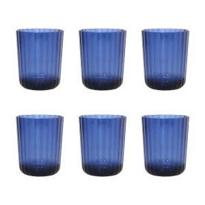 Copas de agua azules en acrílico - lote de 6
