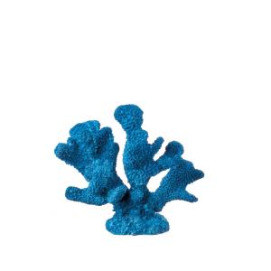 Coral en resina, azul, 25x10x21 cm